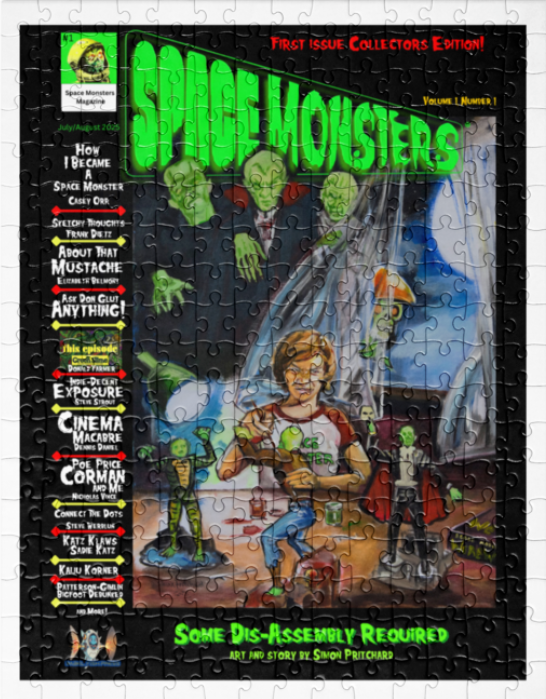 SPACE MONSTERS #1 ISSUE JIGSAW PUZZLE - HORROR HISTORY IN 500 PIECES